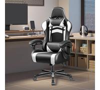 DoChair Chaise Gaming Ergonomique, Multifonctionnelle Accoudoirs 3D, Fauteuil Gamer Bon Marché, Réglable en Hauteur, Grande Capacité de Charge 150-200KG, Blanc 04