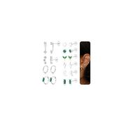 Dochais 10 Paires Boucles d'Oreilles Femme Cartilage Or Boucles d'Oreilles Piercing Helix Piercing Oreille Acier Chirurgical Boucle d'Oreille Creoles Conch Tragus Conque Piercings Bijoux Argent B