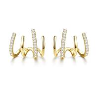Dochais Boucles d'Oreilles Femme Plaqué Or 14 Carats, Boucles Doreilles Cartilage Argent Sterling 925 Huggie Hoops Petites Créoles Hypoallergénique Légères Bijoux Cadeaux pour Fille