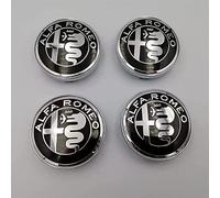 DOCHKA 3D Cache-Moyeu Capuchons de Centre Enjoliveurs de Roue Voiture Cache Moyeux Jante Universel Cache-Moyeux pour Alfa Romeo Mito 147 156 159 166 Giulietta Mito Spider Stelvio, 4 X 60mm,A