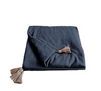 Dock Avenue Bout de Lit Édredon 90x190 cm CASALE Coloris Gris Foncé 100% Coton