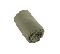 DOCK AVENUE Drap Housse Flanelle 100% Coton 180 x 200 cm Candice pour Matelas épais Coloris Vert Romarin
