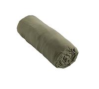 DOCK AVENUE Drap Housse Gaze de Coton 160 x 200 cm Gaia pour Matelas épais Coloris Vert Romarin