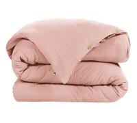 DOCK AVENUE Housse de Couette Gaze de Coton 200 x 200 cm Gaia Coloris Rose pêche