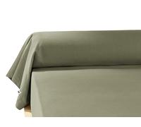 DOCK AVENUE Taie de traversin Flanelle 100% Coton 85 x 185 cm Candice Coloris Vert Romarin