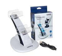 Dock Battery Charger Pour Sony Playstation Play Station Ps 5 Ps5 Controller Docking Charging Accessories Gamepad Control Stand,White