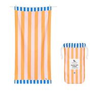 Dock & Bay Serviette de plage à séchage rapide, anti-sable, compacte et légère, matériaux 100 % recyclés, sac inclus, jaune doux Taille L (160 x 90 cm)