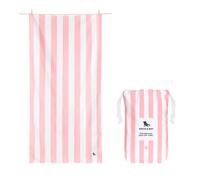 Dock & Bay Serviette de Plage - Séchage Rapide, sans Sable - Compacte, Légère - 100% Recyclée - Contient Un Sac - Cabana Light - Malibu Pink, Large (160x90cm, 63x35)