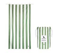 Dock & Bay Serviette de Plage - Séchage Rapide, sans Sable - Compacte, Légère - 100% Recyclée - Contient Un Sac - Cabana - Cayman Khaki, Large (160x90cm, 63x35)