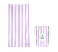 Dock & Bay Serviette de plage - Séchage rapide, sans sable - Compacte, Légère - 100% Recyclée - Contient un sac - Cabana Light - Lombok Lilac, Extra Large (200x90cm, 78x35")