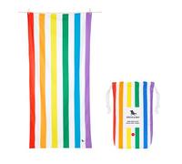 Dock & Bay Serviette de Plage - Séchage Rapide, sans Sable - Compacte, Légère - 100% Recyclée - Contient Un Sac - Summer - Rainbow Skies, Extra Large (200x90cm, 78x35)