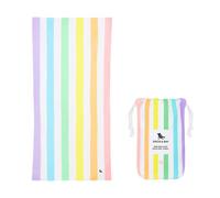 Dock & Bay Serviette de Plage - Séchage Rapide, sans Sable - Compacte, Légère - 100% Recyclée - Contient Un Sac - Summer - Unicorn Waves, Medium (130x70cm, 51x28)