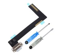 Dock Connector Compatible with iPad Air 2 (2014)/iPad 6 (2018)-Flex Cable Charging Port-Replacement-Incl. Screwdriver-White.[D66]