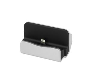 Dock de Charge Lightning pour iPhone Charge Rapide 18W avec Câble 1m Argent