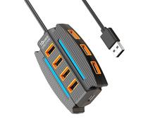 Dock d'extension 10 ports USB 2.0 avec câble lumineux de 120 cm