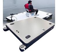 Dock Flottant Gonflable 2M Multi-Personne Plateforme de Natation pour Lac Piscine Plage Pont Antidérapant Radeau Flottant Modulaire Connectable avec Moteur Électrique