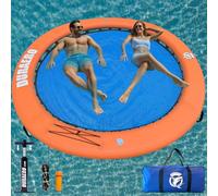 Dock flottant gonflable, hamac à eau gonflable, 245 cm, île de natation, anneau gonflable, plate-forme flottante, bouée pour piscine et lac, adultes