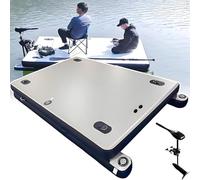 Dock flottant gonflable haute capacité 200 kg, épaisseur 30 cm avec propulseurs pour la pêche et les activités aquatiques en plein air