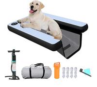 Dock flottant gonflable pour chien - Plateforme d'eau portable avec pompe pour piscine, bateau, quai de sécurité