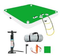 Dock gonflable flottant avec surface antidérapante et échelle amovible, pompe à air et sac de transport pour la natation et les activités aquatiques