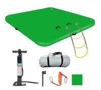 Dock gonflable flottant - Plateforme pneumatique antidérapante robuste avec échelle et pompe à air, idéal pour la natation et les activités aquatiques, sac de transport inclus