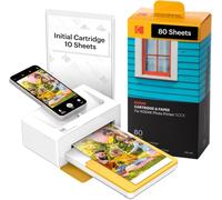 Dock Plus 4Pass Imprimante Photo (10x15cm) + Paquet avec 90 Papier Photo (10 Feuilles Initiales + Paquet de 80 Feuilles)