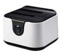 TooQ Dock double baie SATA TQDS-802BW - 2,5/3,5" USB 3.0/2.0, Clone offline, Noir/Blanc
