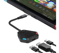 Dock TV Switch 3 en 1, Adaptateur HDMI 4K, USB 3.0, Charge Type C 100W PD, Station Accueil Portable pour Switch/OLED/Steam Deck/MacBook Pro/Handy (Noir)