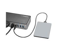 Dock USB-C & USB-A - Station d'Accueil Universelle à Triple Ecran DisplayPort & HDMI 4K 60Hz - 85W Power Delivery, 6x USB Hub, GbE, Audio - USB 3.1
