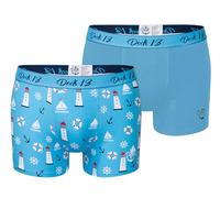 Dock13 Lot de 2 boxers maritimes pour homme, Phare / ancre, S