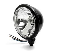 Dock66 Motorcycle Parts 5 3/4" Bates Style Noir Support inférieur Verre transparent