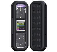 DOCKCASE Coque en silicone robuste pour boîtier SSD M.2 PLP [Space Gray] - Coque de protection complète compatible avec Explorer Edition M.2 NVMe SSD et boîtier SSD M2 NVMe