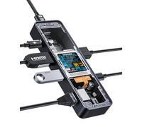 DOCKCASE Explorer Edition Hub visuel intelligent 6 en 1 (noir)