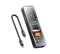 DockCase Smart Boîtier M.2 SSD NVMe Édition Explorateur,10s PLP, Détection de l'état du SSD, Adaptateur SSD Externe NVMe, USB 3.2 Gen 2 10 Gbps Boîtier Disque Dur jusqu'à 4To Supporte UASP, Noir