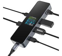 DOCKCASE Smart Hub 6-en-1, Ethernet Gigabit, HDMI 4K@60Hz, PD 3.0 100W, USB-C et 2 USB-A 5Gbps, Adaptateur multiport pour MacBook Pro/Air, Dell XPS