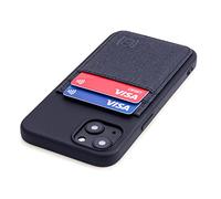 Dockem Étui Portefeuille pour iPhone 13 avec Coque en Silicone Liquide, Plaque métallique intégrée pour Fixation magnétique et 2 Poches pour Cartes de crédit, Cuir synthétique (Luxe M2T, 6,1", Noir)
