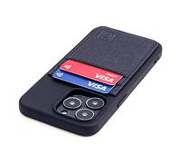 Dockem Étui Portefeuille pour iPhone 13 Pro avec Coque en Silicone Liquide, Plaque métallique intégrée pour Fixation magnétique et 2 Poches pour Cartes, Cuir synthétique (Luxe M2T, 6,1" Pro, Noir)