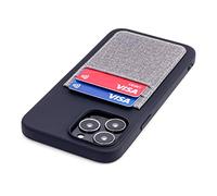 Dockem Étui Portefeuille pour iPhone 13 Pro Max avec Coque en Silicone Liquide, Plaque métallique intégrée pour Fixation magnétique et 2 Poches pour Cartes de crédit (Luxe M2T, 6,7", Noir et Gris)