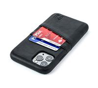 Dockem Exec M2 Étui Portefeuille pour iPhone 11 Pro (5.8) : Etui Porte-Cartes avec Plaque Métallique Intégrée pour Montage Magnétique ; Série M [Noir]