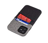 Dockem Luxe M2 Étui Portefeuille pour iPhone 11 (6.1) : Porte-Cartes Slim avec Plaque Métallique Intégrée pour Montage Magnétique ; Série M [Noir et Gris]