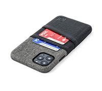 Dockem Luxe M2 Étui Portefeuille pour iPhone 11 Pro Max (6.5) : Porte-Cartes Slim avec Plaque Métallique Intégrée pour Montage Magnétique ; Série M [Noir et Gris]