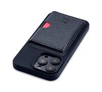 Dockemtui Étui Portefeuille à Rabat pour iPhone 14 Pro Max avec Portefeuille à Rabat Minimaliste Amovible pour 3-4 Cartes et Plaque Métallique pour Montage Magnétique (Noir)