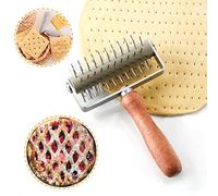 Docker de pâte à pizza en acier inoxydable pour gagner du temps avec poignée en bois, roulette à pizza pour pizza, biscuits, gâteau, tarte, pâte à pain