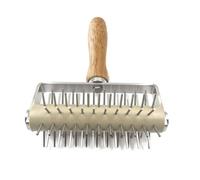 Docker de pâte pour Pizza-acier inoxydable 8.27 pouces, perforateur à rouleau à pâtisserie, outil de cuisson avec manche en bois | Perforateur de croûte de à pizza, utilisation de desserts de