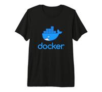 Docker Logo conteneur Linux Devops Programmation Codage T-Shirt Haut de Gamme