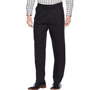 Dockers Classic Fit Signature Khaki Lux Cotton Stretch Pants-Pleated (Regular and Big & Tall) Pantalon décontracté, Noir, 30W x 32L Homme