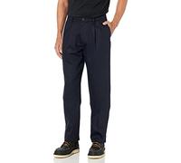 Dockers Classic Fit Signature Khaki Lux Cotton Stretch Pants-Pleated (Regular and Big & Tall) Pantalon décontracté, Bleu Marine Navy, 34W x 30L Homme