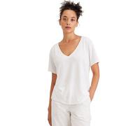 Dockers Deep V Neck Tee, Blanc Vif, L Femme