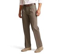 Dockers Men's Classic Fit Signature Khaki Lux Cotton Stretch Pants-Pleated D3, Dark Pebble, 36W x 34L