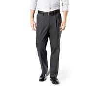 Dockers Men's Classic Fit Signature Khaki Lux Cotton Stretch Pants - Pleated D3, Steelhead, 33 30